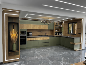 کابینت لوکس سبز رنگ منزل آفای مشهدی